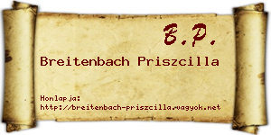 Breitenbach Priszcilla névjegykártya